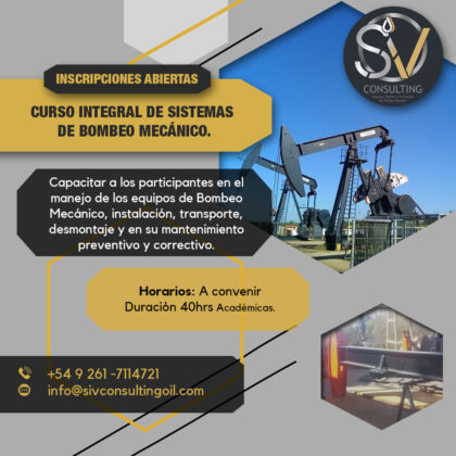 SEMINARIO DE INSTALACIÓN Y MANTENIMIENTO DE EQUIPOS DE BOMBEO MECÁNICO (40hrs)
