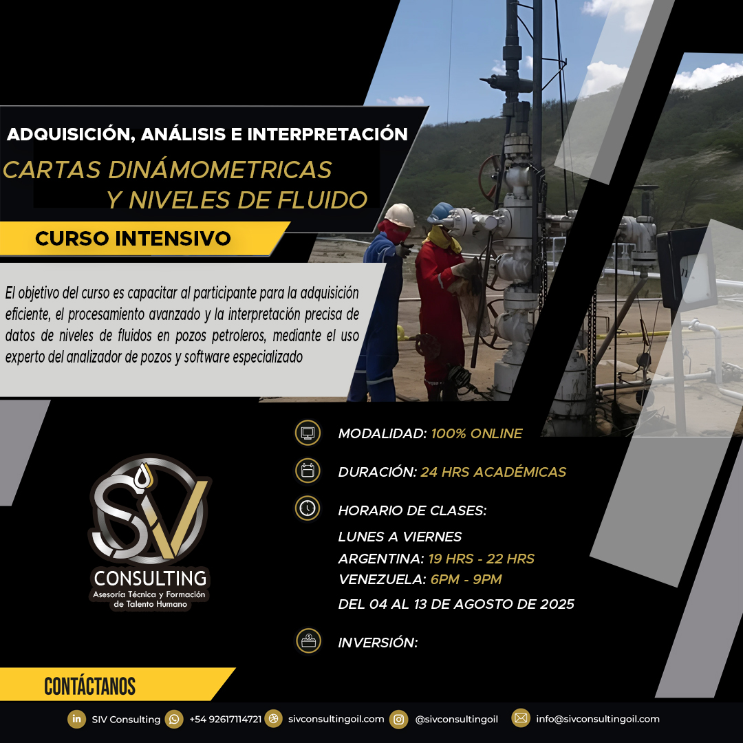 CURSO DE ADQUISICIÓN, ANÁLISIS E INTERPRETACIÓN DE CARTAS DINÁMOMETRICAS Y NIVELES DE FLUIDO